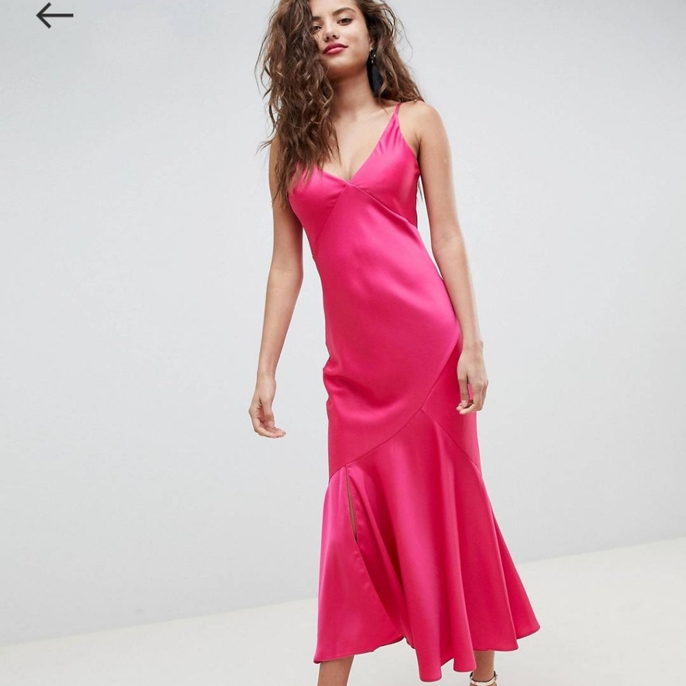 Asos bias cut maxi slip dress